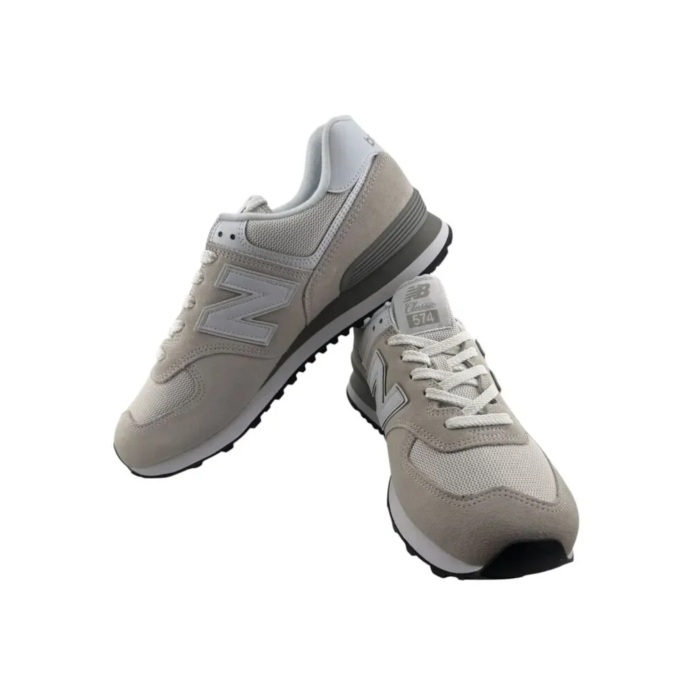 New Balance 574 Core Grey White ML574EVW Men’s 10.5 2E Wide Shoes New Box